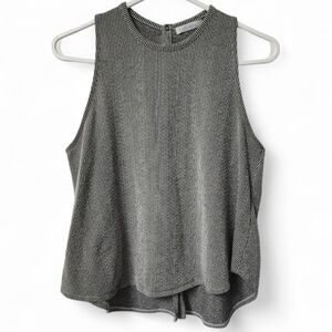 Zara Slit Back Stripe Sleveless Knit Top